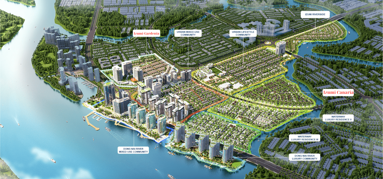 dự án Izumi City Đồng Nai - Nam Long Group - khu đô thị ven sông Đồng Nai tại thành phố Biên Hòa