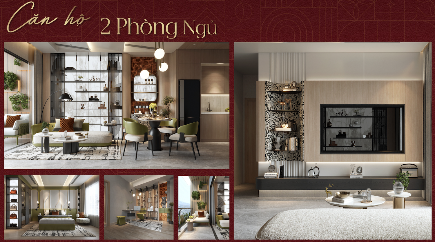 Căn hộ 2 phòng ngủ