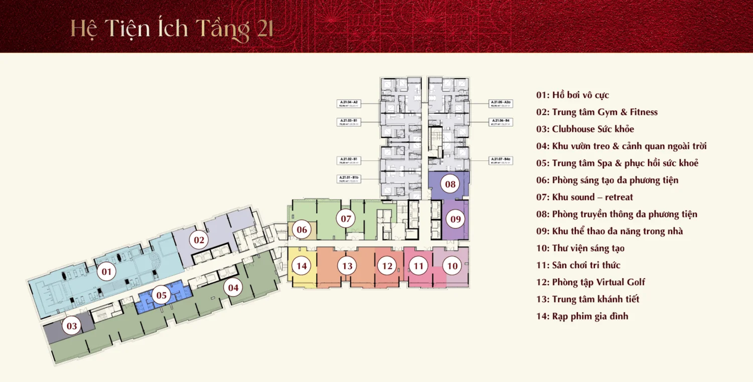 TIỆN ÍCH TẦNG 21